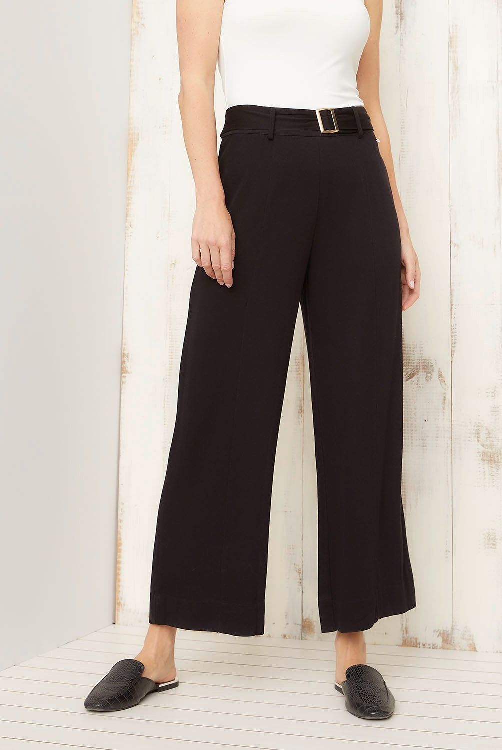 S COCCI - Pantalón Wide Leg Tiro Alto Mujer S Cocci