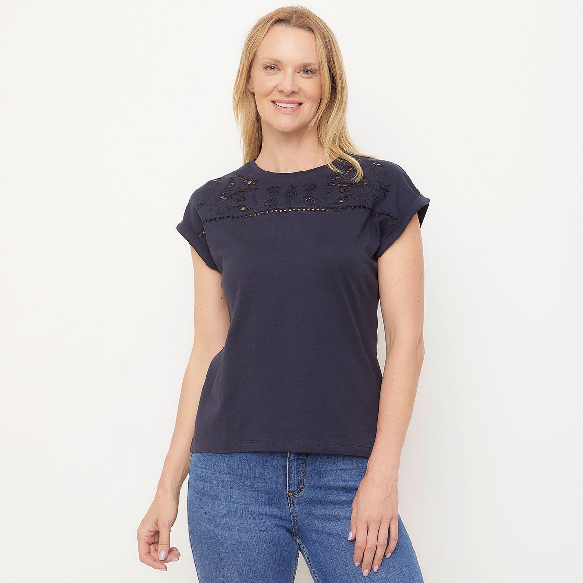 NEWPORT - Polera Manga Corta Algodón Newport Mujer