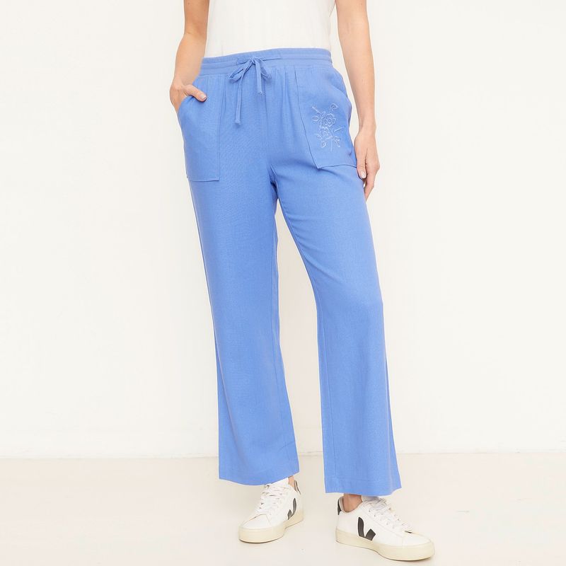 NEWPORT - Pantalón Wide Leg Tiro Alto Mujer Newport