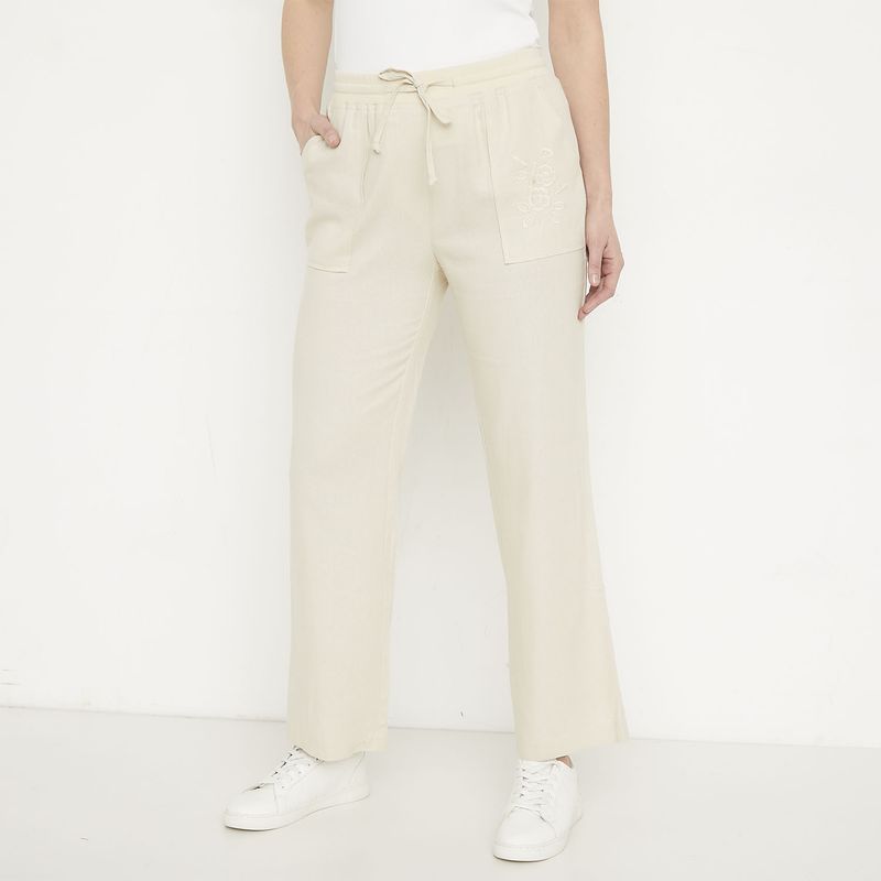 NEWPORT - Pantalón Wide Leg Tiro Alto Mujer Newport