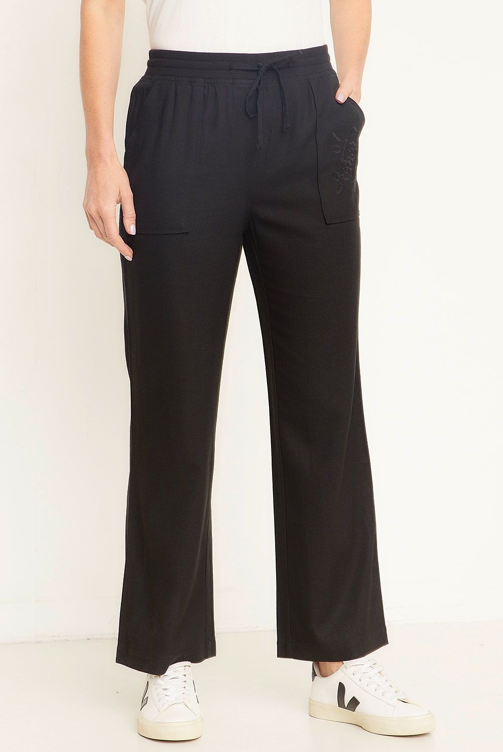 NEWPORT - Pantalón Wide Leg Tiro Alto Mujer Newport