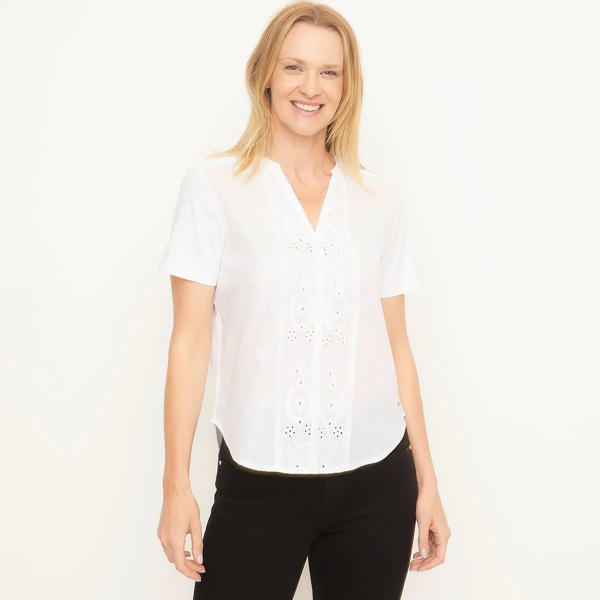 NEWPORT - Blusa Manga Corta Mujer Newport