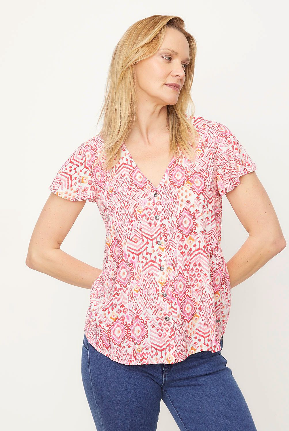 NEWPORT - Blusa Manga Corta Mujer Newport