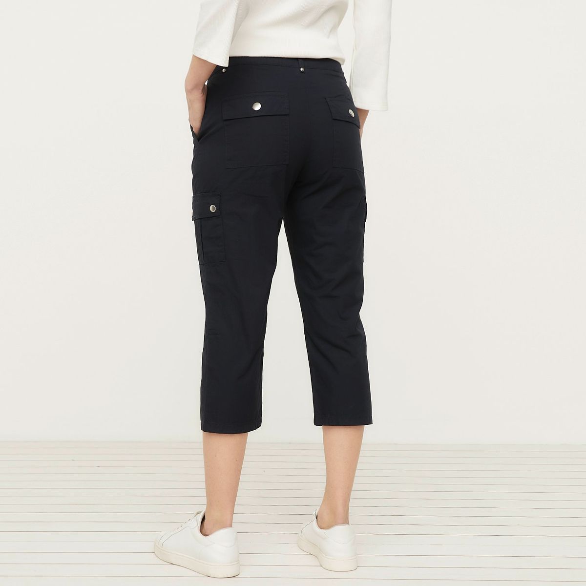 NEWPORT - Pantalón Capri Mujer Tiro Medio Newport