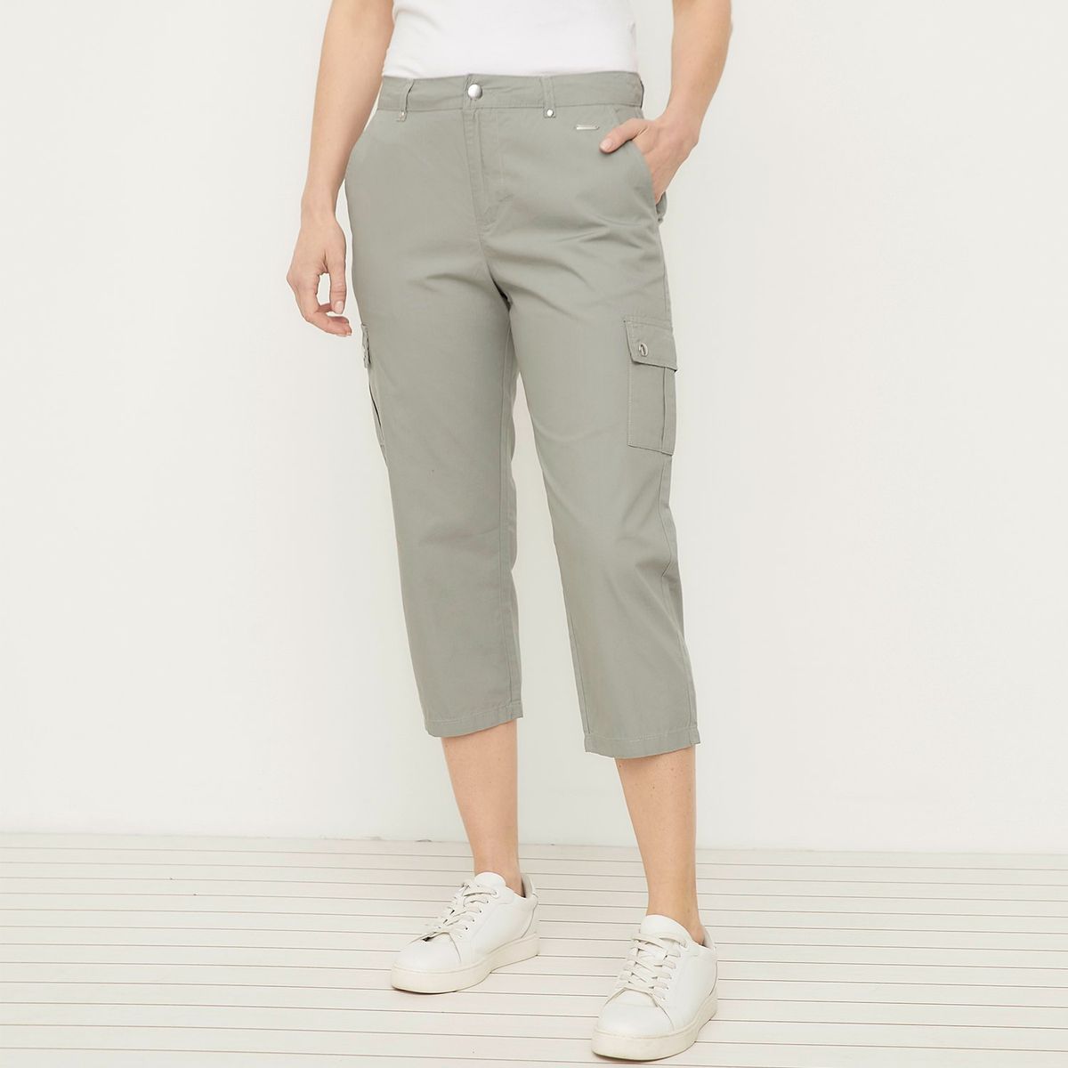 NEWPORT - Pantalón Capri Mujer Tiro Medio Newport
