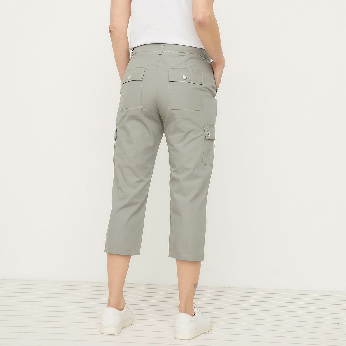 NEWPORT - Pantalón Capri Mujer Tiro Medio Newport
