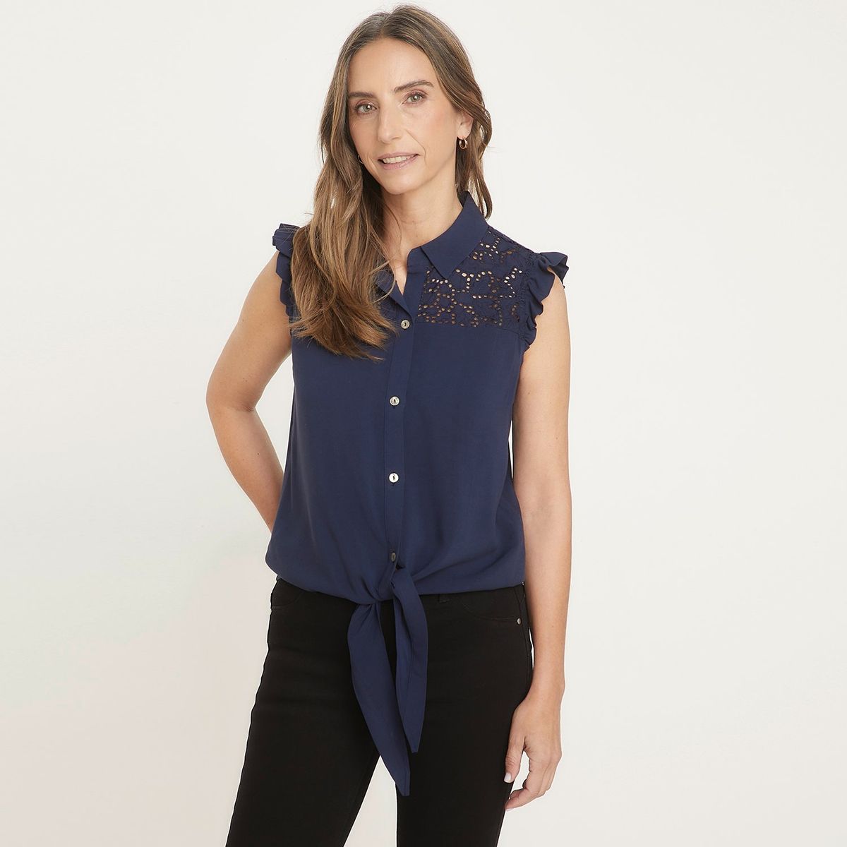 NEWPORT - Blusa Manga Corta Mujer Newport