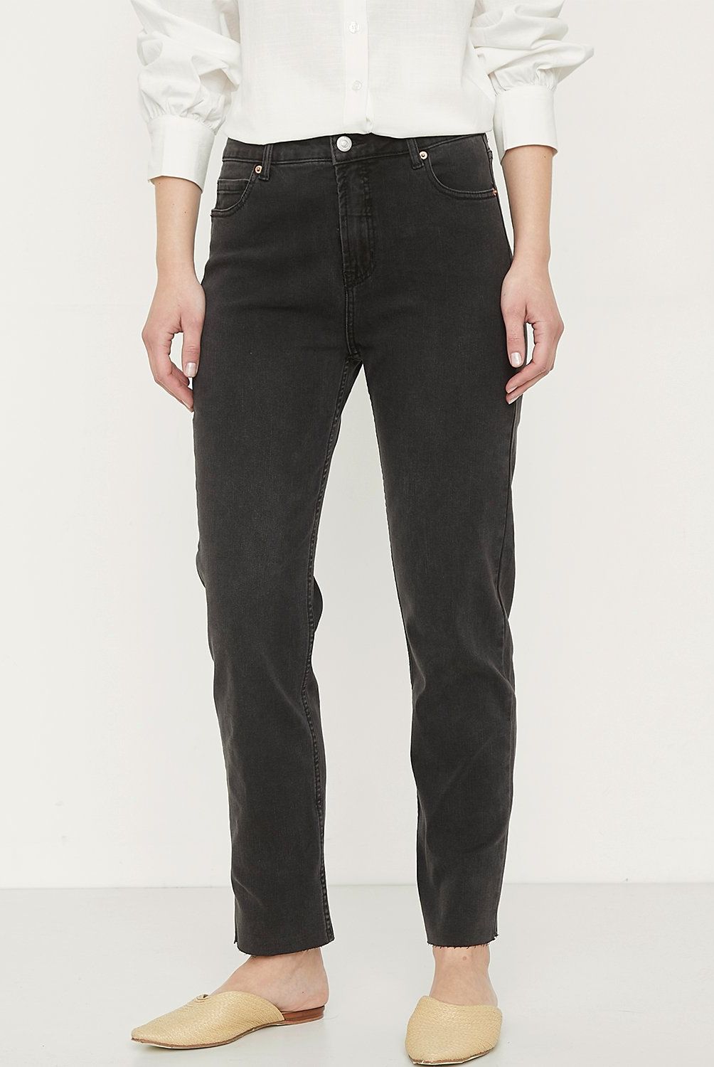 UNIVERSITY CLUB - Jeans Straight Tiro Alto Mujer University Club