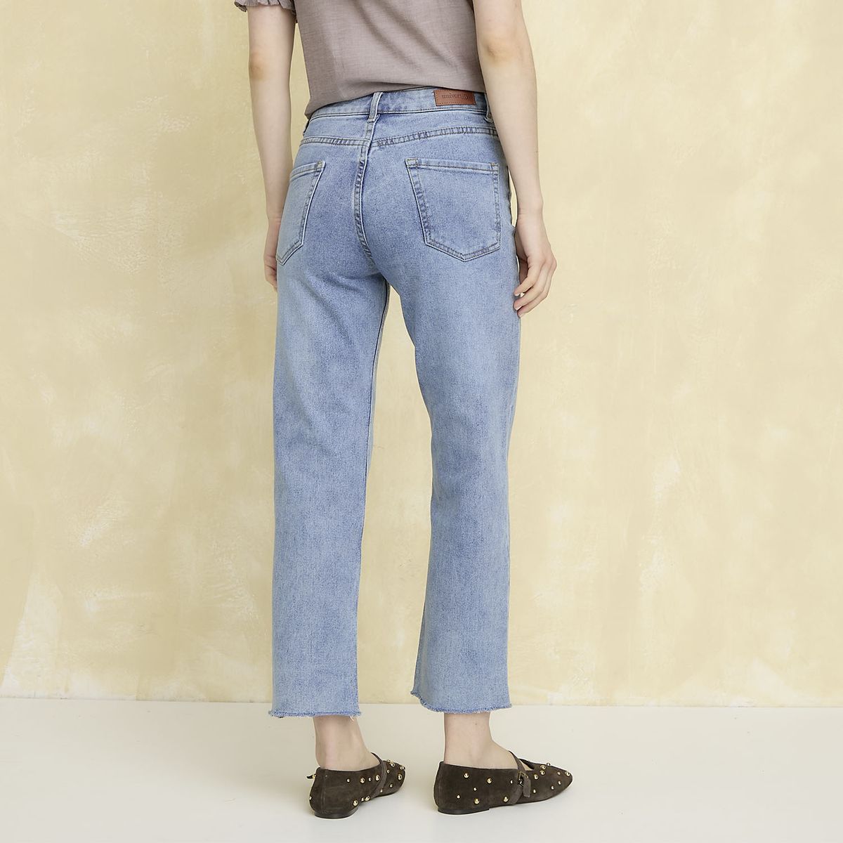 UNIVERSITY CLUB - Jeans Straight Tiro Alto Mujer University Club