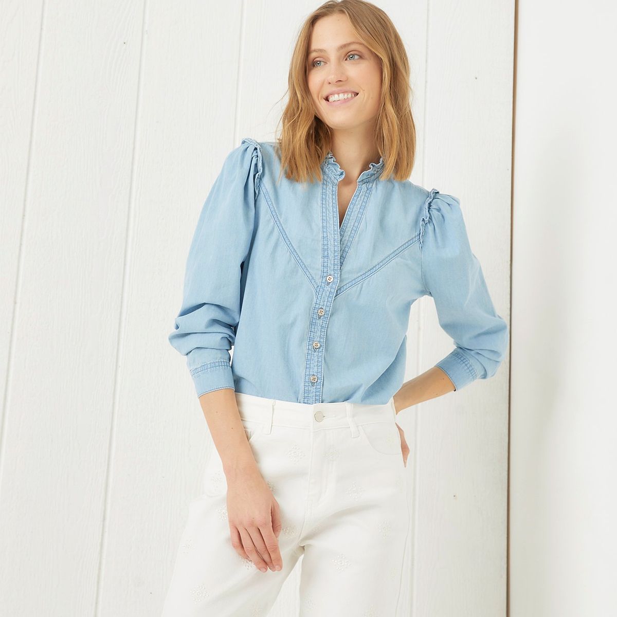 UNIVERSITY CLUB - Blusa Manga Larga Algodón Mujer University Club