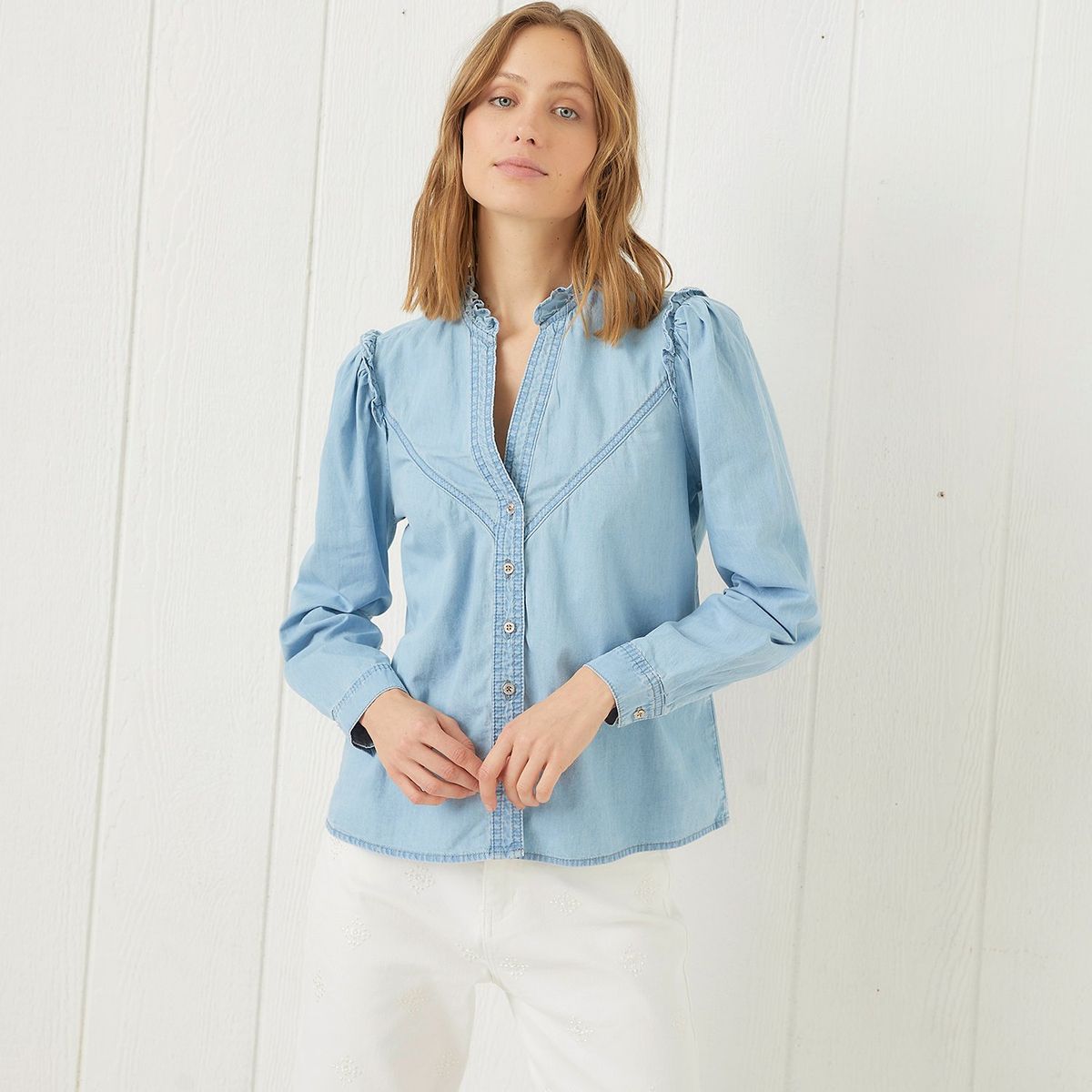 UNIVERSITY CLUB - Blusa Manga Larga Algodón Mujer University Club