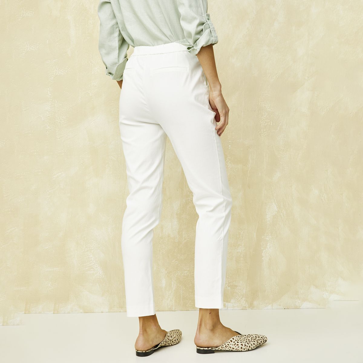 UNIVERSITY CLUB - Pantalón Mujer University Club Viscosa Straight Tiro Alto