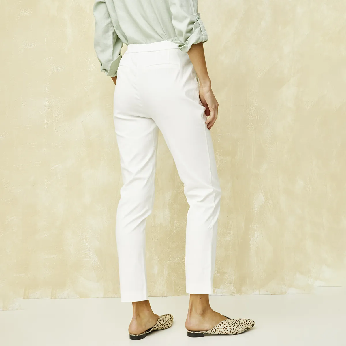 UNIVERSITY CLUB - Pantalón Mujer University Club Viscosa Straight Tiro Alto