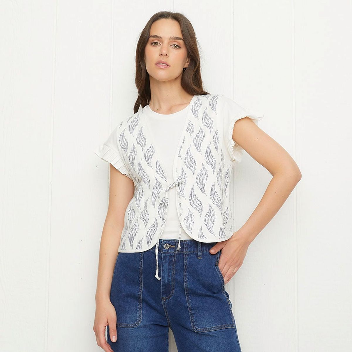 UNIVERSITY CLUB - Chaqueta Vest Lino Mujer University Club