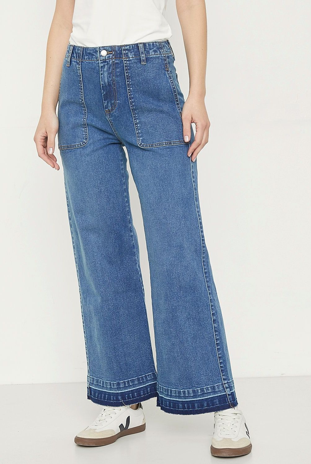 UNIVERSITY CLUB - Jeans Wide Leg Tiro Alto Mujer University Club