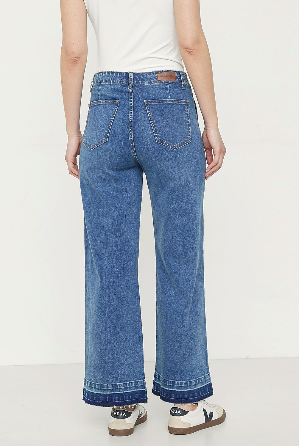 UNIVERSITY CLUB - Jeans Wide Leg Tiro Alto Mujer University Club