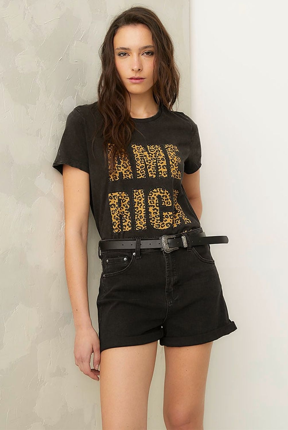AMERICANINO - Polera Americanino Manga Corta Mujer Estampada Algodón