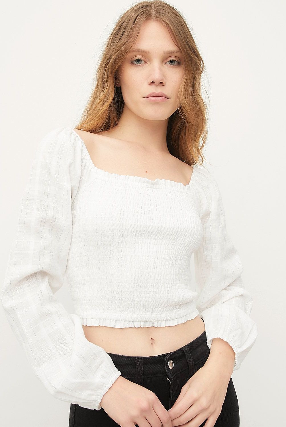 SYBILLA - Blusa Manga Larga Algodón Mujer Sybilla