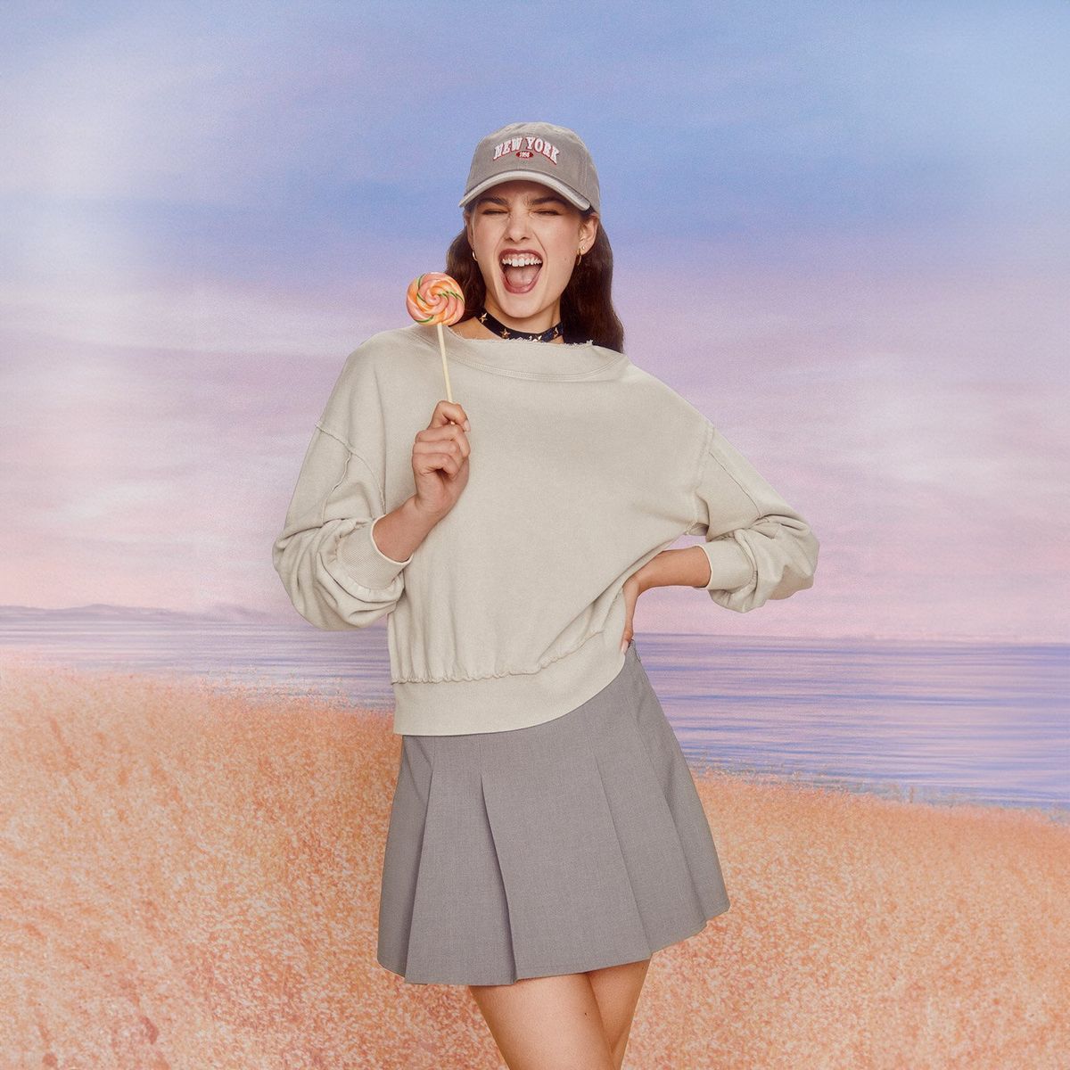 SYBILLA - Falda Corta Tableada Sybilla Mujer