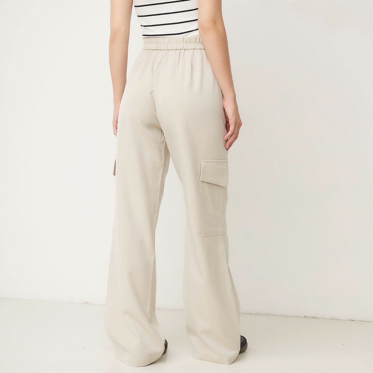 SYBILLA - Pantalón Sastre Cargo Tiro Alto Mujer Sybilla