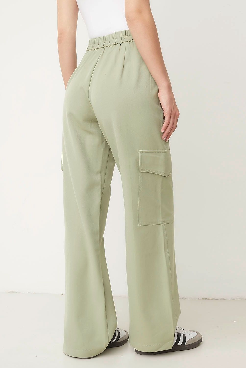 SYBILLA - Pantalón Sastre Cargo Tiro Alto Mujer Sybilla