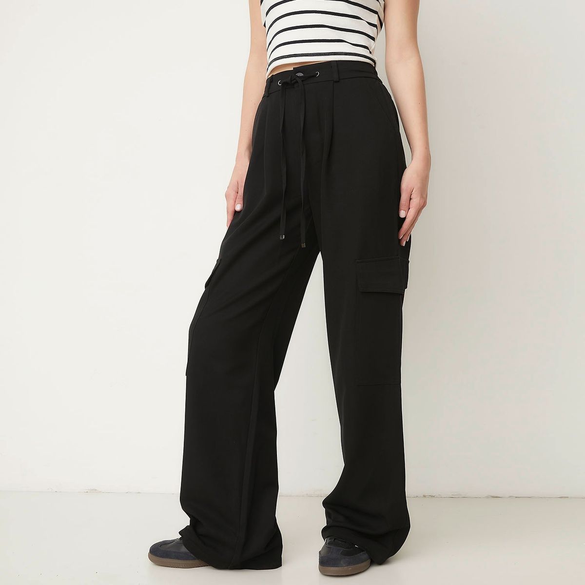 SYBILLA - Pantalón Sastre Cargo Tiro Alto Mujer Sybilla