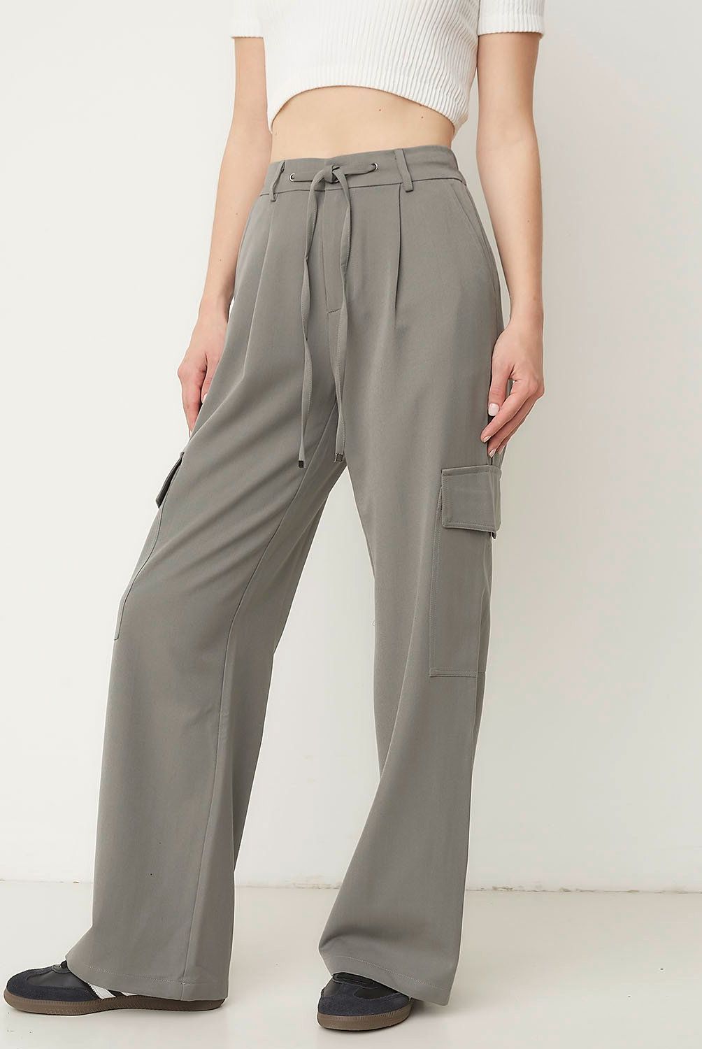 SYBILLA - Pantalón Sastre Cargo Tiro Alto Mujer Sybilla