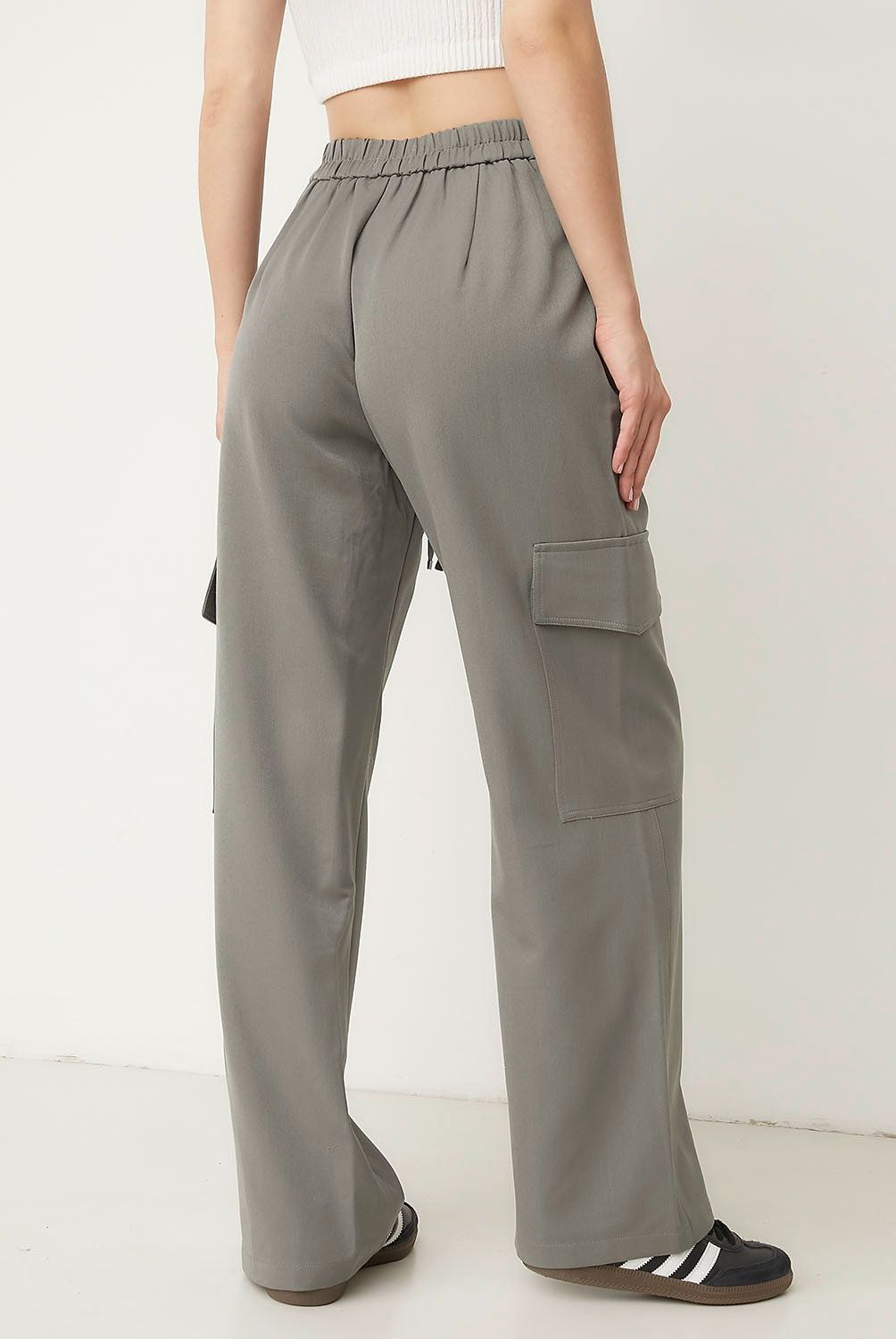 SYBILLA - Pantalón Sastre Cargo Tiro Alto Mujer Sybilla