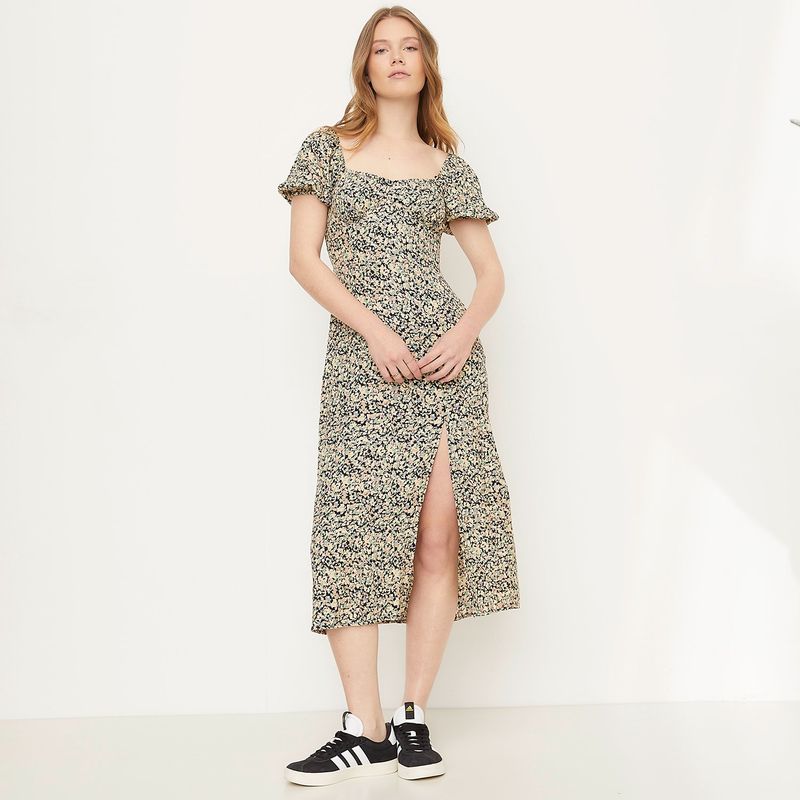 SYBILLA - Vestido Casual Viscosa Midi Mujer