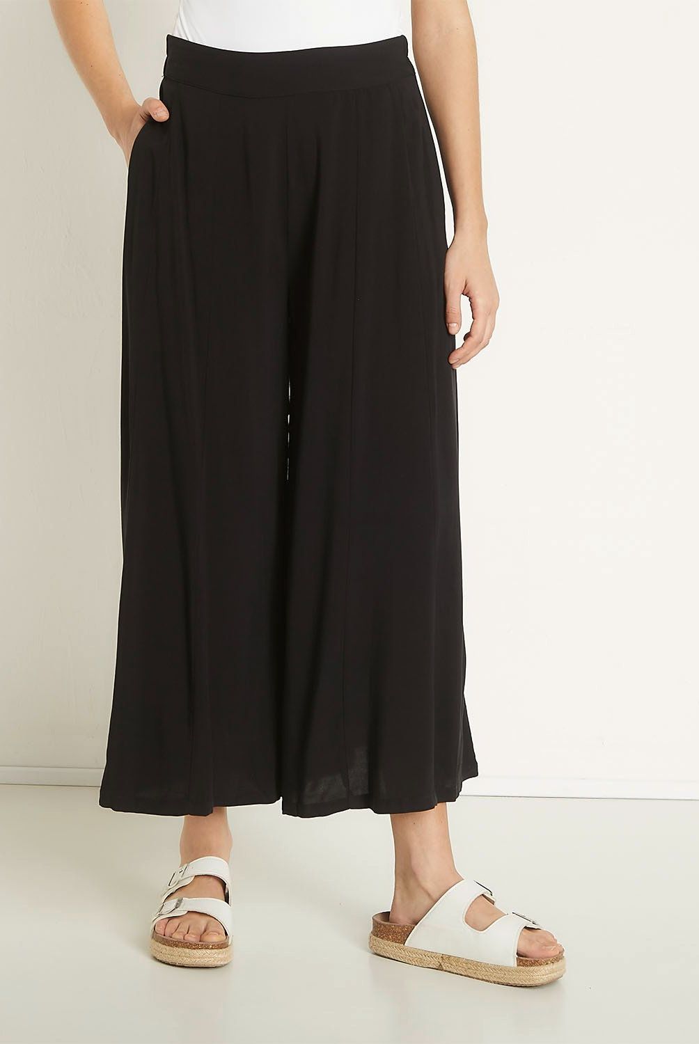 SYBILLA - Pantalón Culotte Sybilla Tiro Alto Estampado y Unicolor