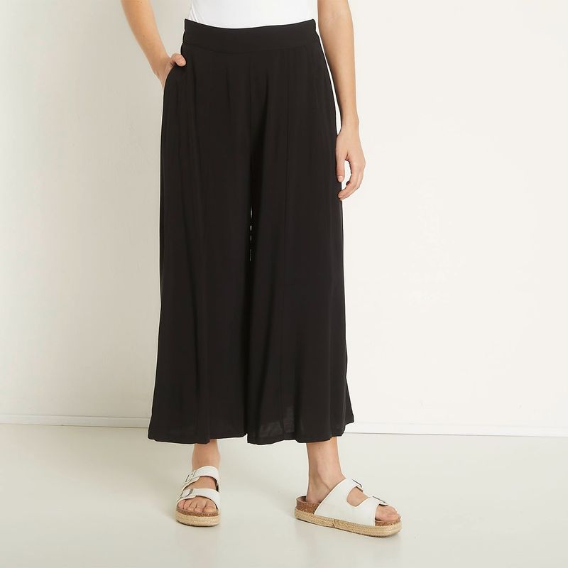 SYBILLA - Pantalón Culotte Sybilla Tiro Alto Estampado y Unicolor