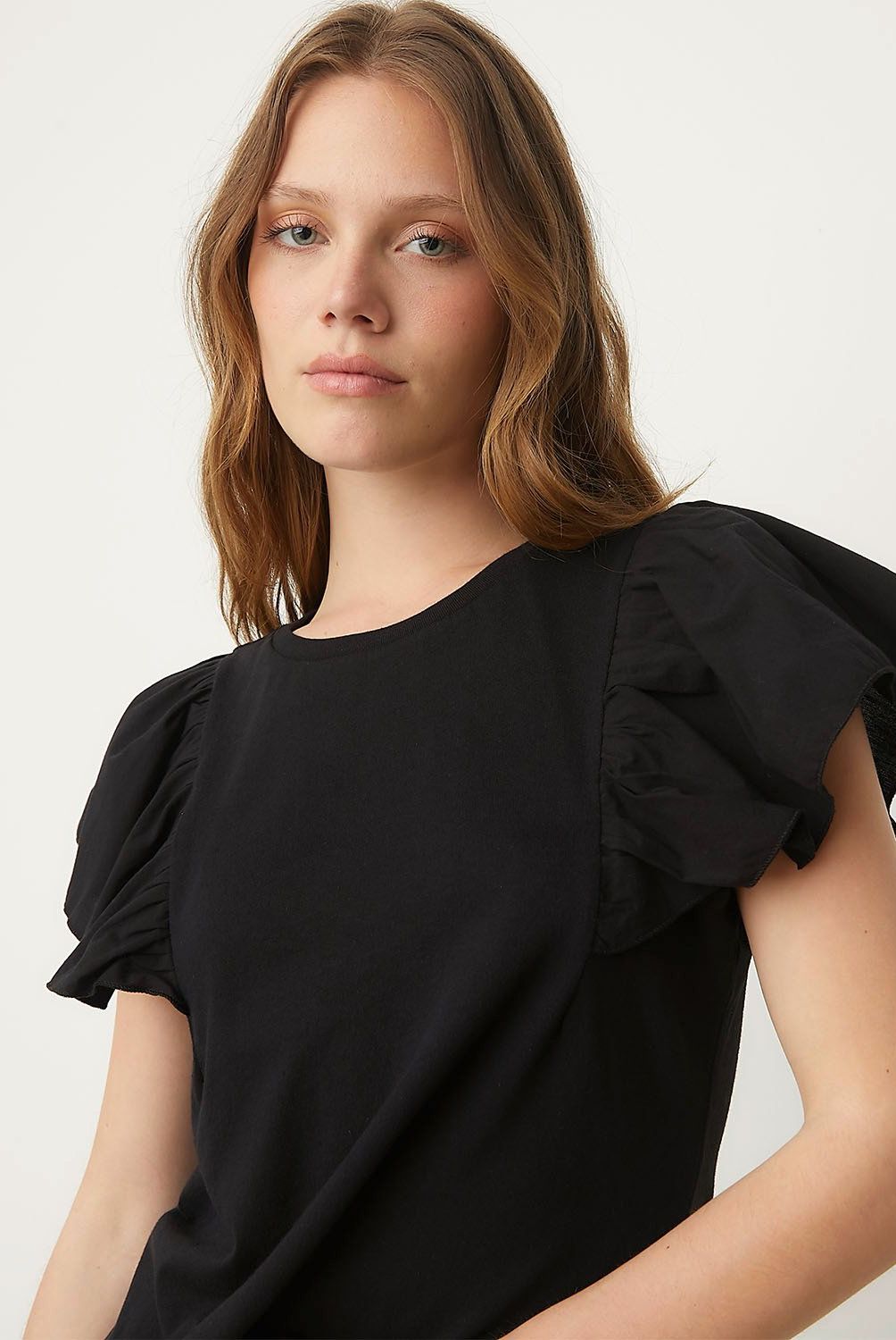 SYBILLA - Blusa Manga Corta Algodón Mujer Sybilla