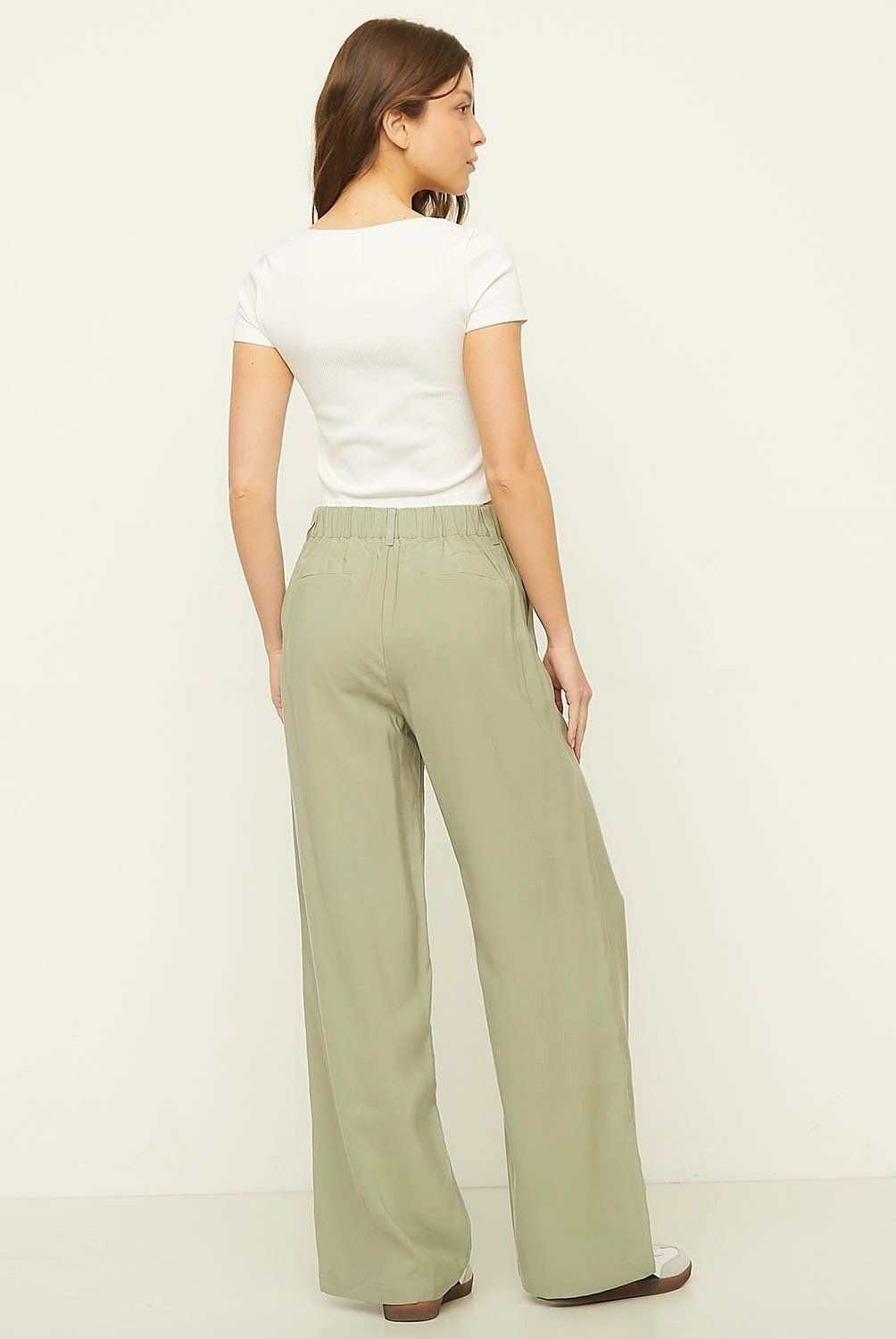 SYBILLA - Pantalón Sastrero Wide Leg Tiro Alto Mujer Sybilla