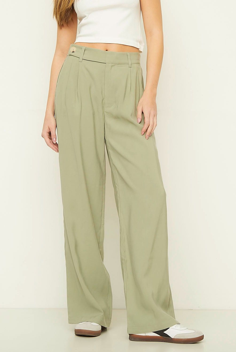 SYBILLA - Pantalón Sastrero Wide Leg Tiro Alto Mujer Sybilla
