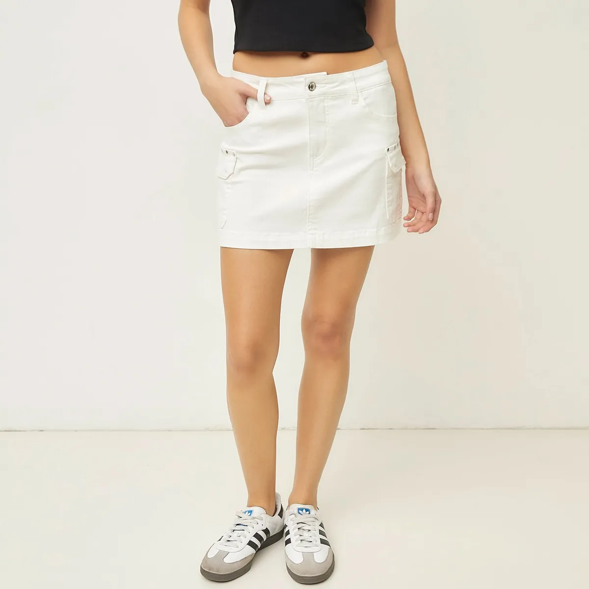 SYBILLA - Falda Corta Denim Mujer Sybilla