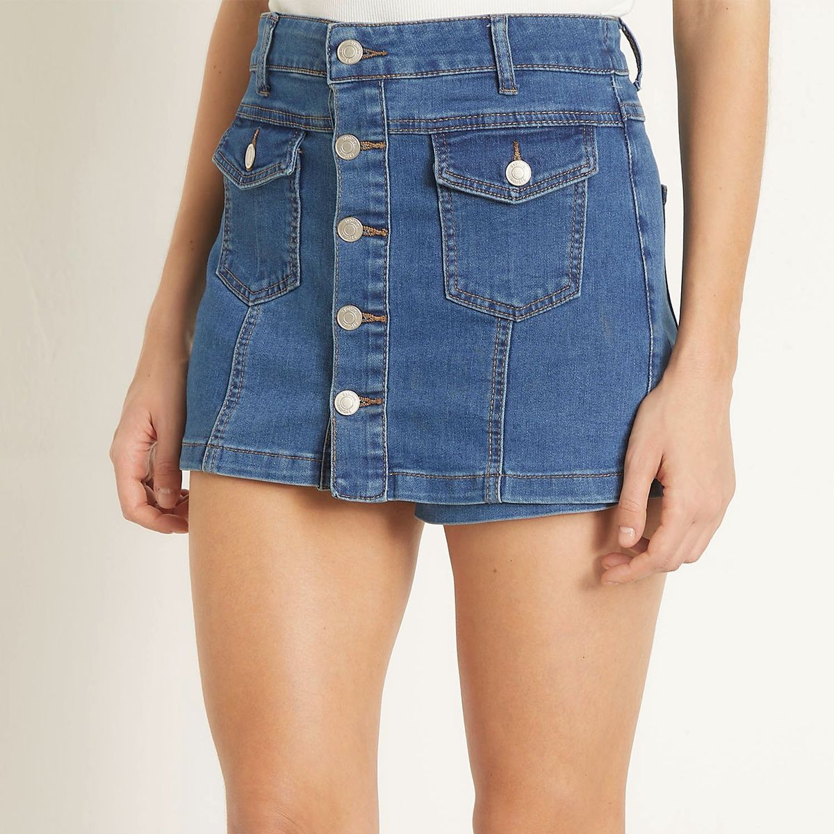 SYBILLA - Falda Mini Jean Mujer