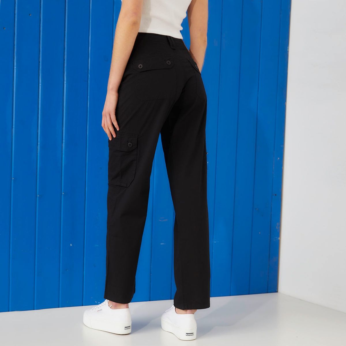 DOO AUSTRALIA - Jeans Cargo Tiro Medio Mujer Doo Australia