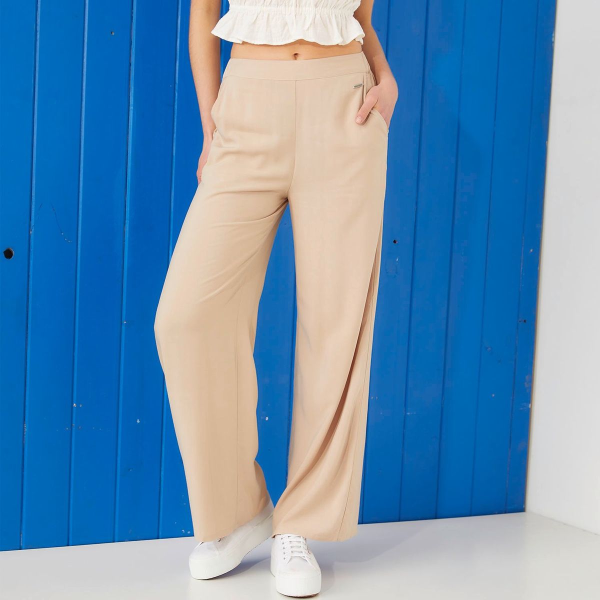 DOO AUSTRALIA - Pantalón Palazzo Tiro Alto Mujer Doo Australia