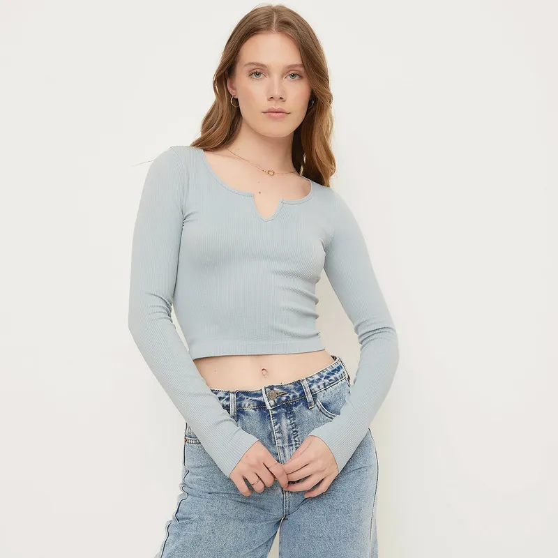 SYBILLA - Polera Casual Mujer Poliamida
