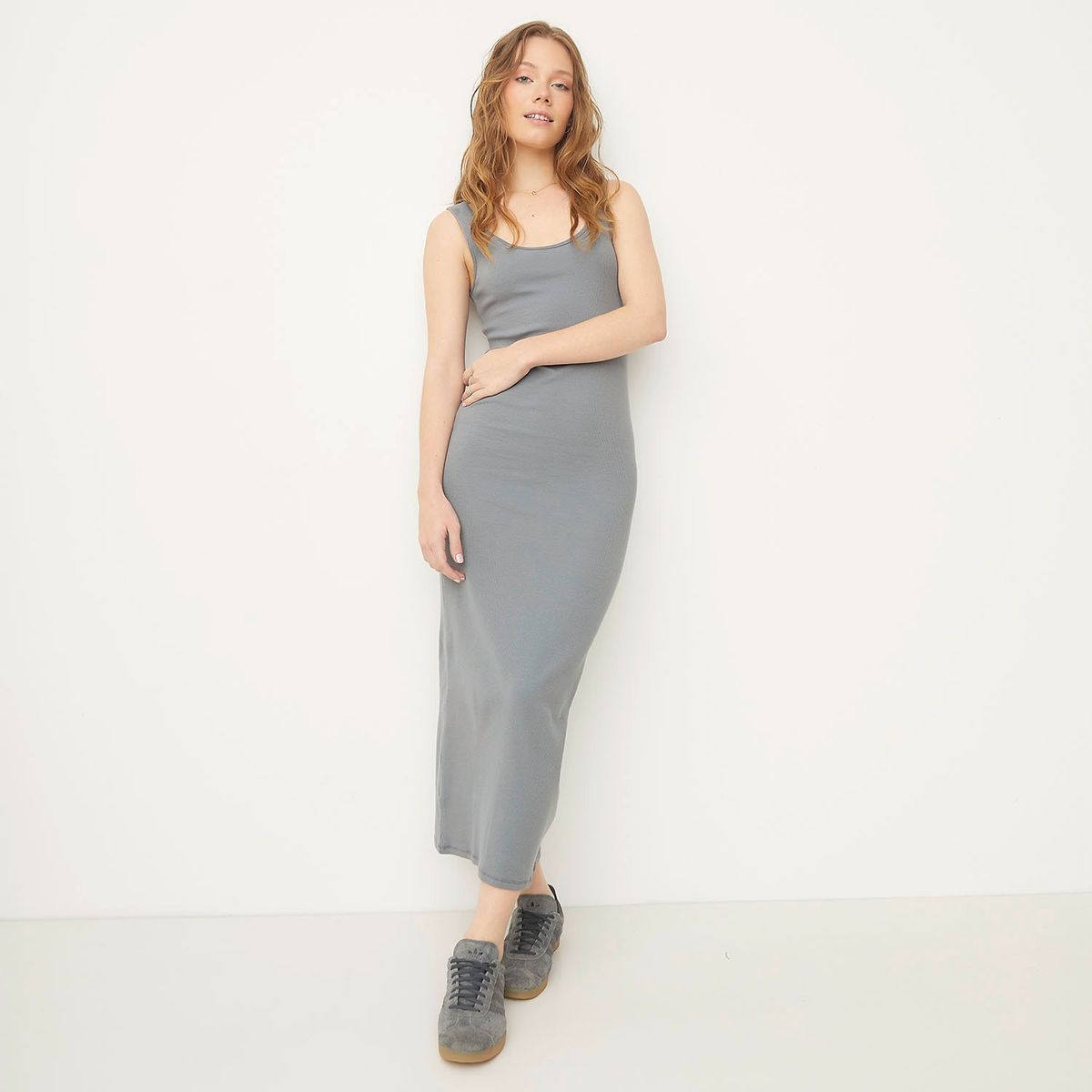 SYBILLA - Vestido Casual Algodón Maxi Mujer