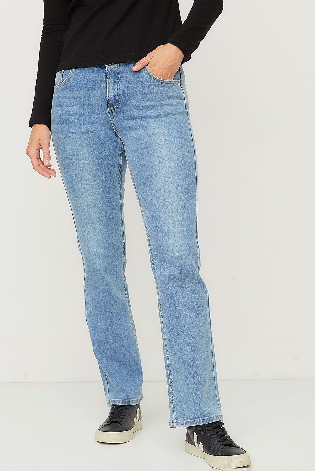 NEWPORT - Jeans Straight Tiro Medio Mujer Newport