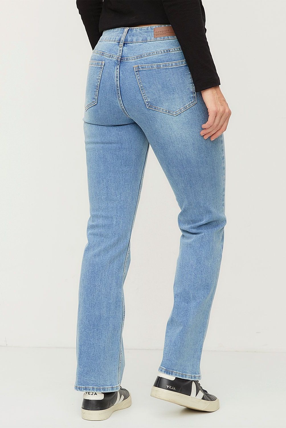 NEWPORT - Jeans Straight Tiro Medio Mujer Newport