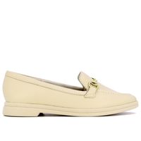 Mocasín Mujer Cuero Beige