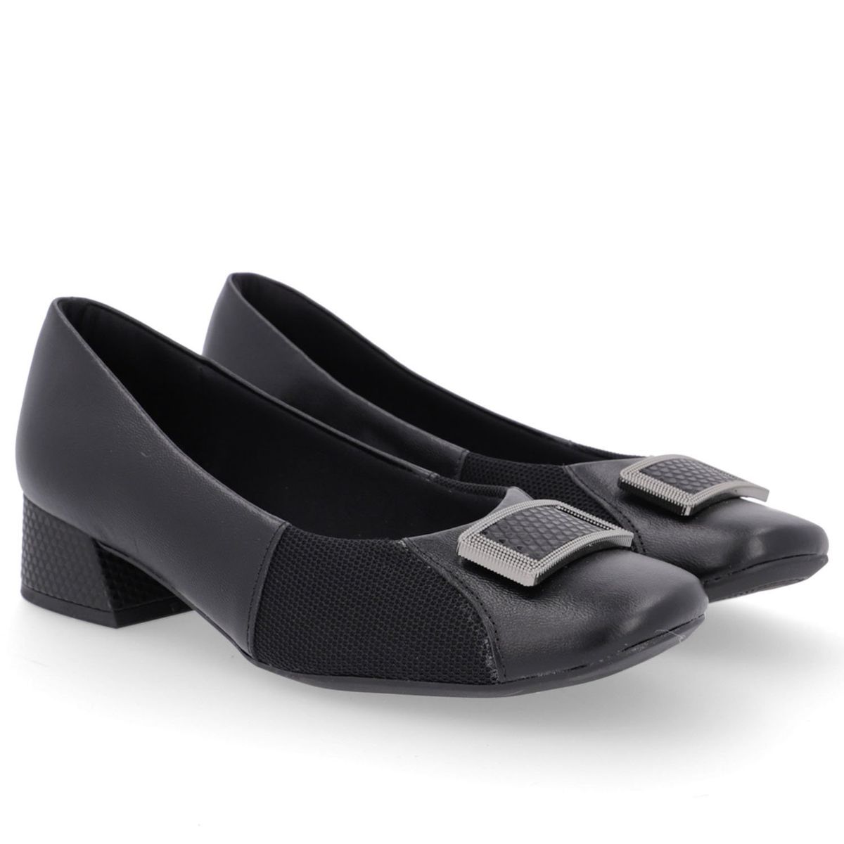 USAFLEX - Zapato Formal Mujer Cuero Negro Usaflex