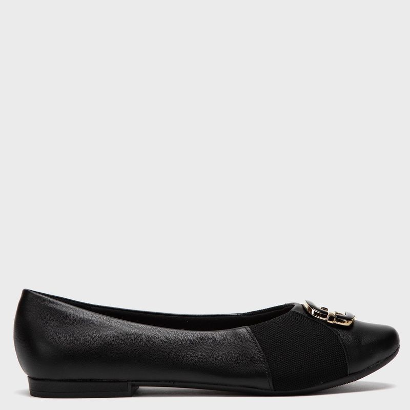 USAFLEX - Ballerina Mujer Cuero Negro Usaflex