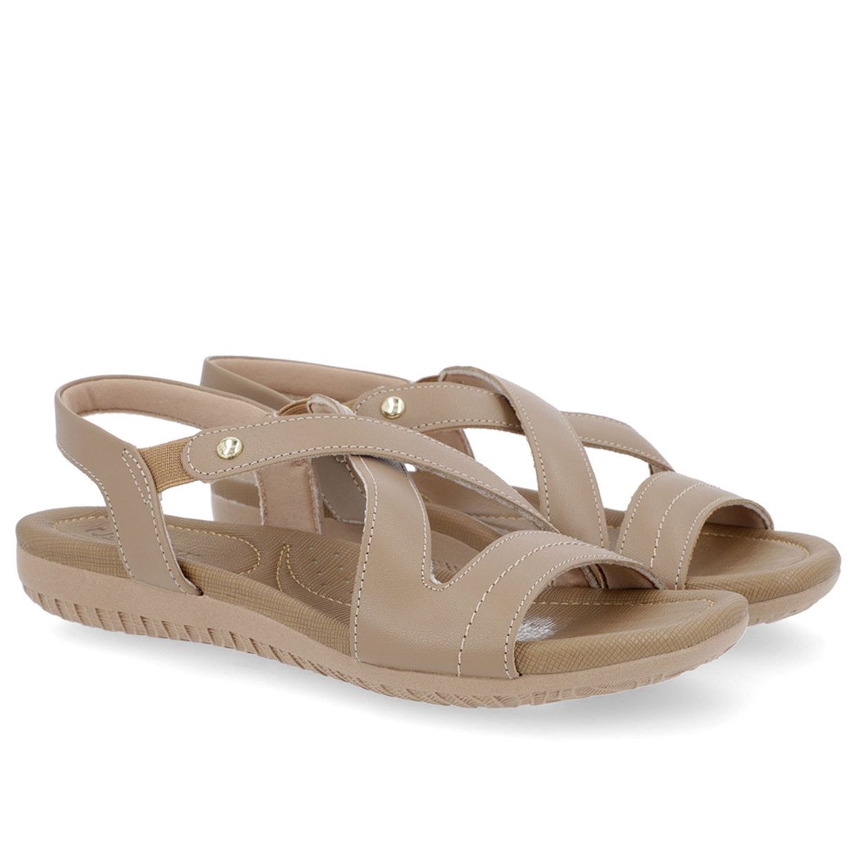 USAFLEX - Sandalia Mujer Cuero Café Usaflex