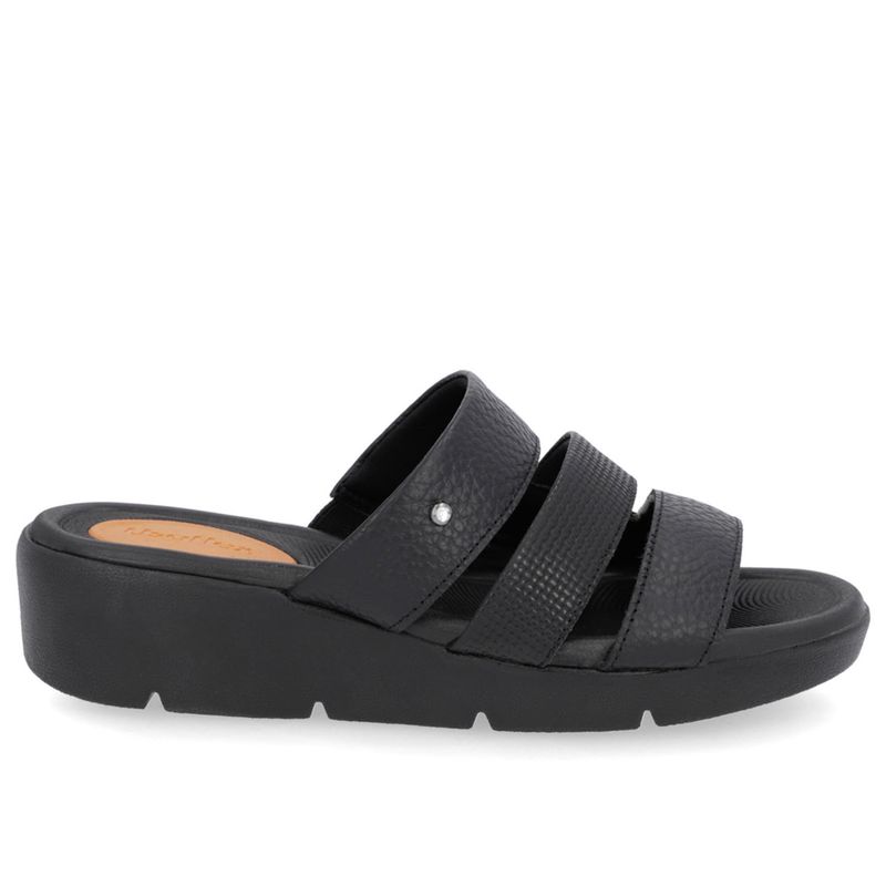 USAFLEX - Sandalia Mujer Cuero Negro Usaflex