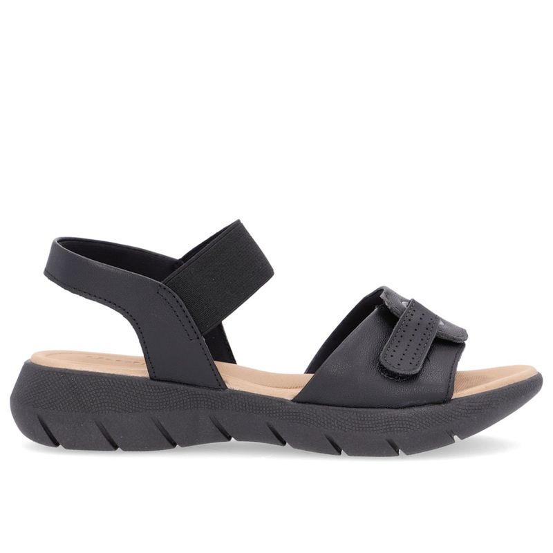 USAFLEX - Sandalia Mujer Cuero Negro Usaflex