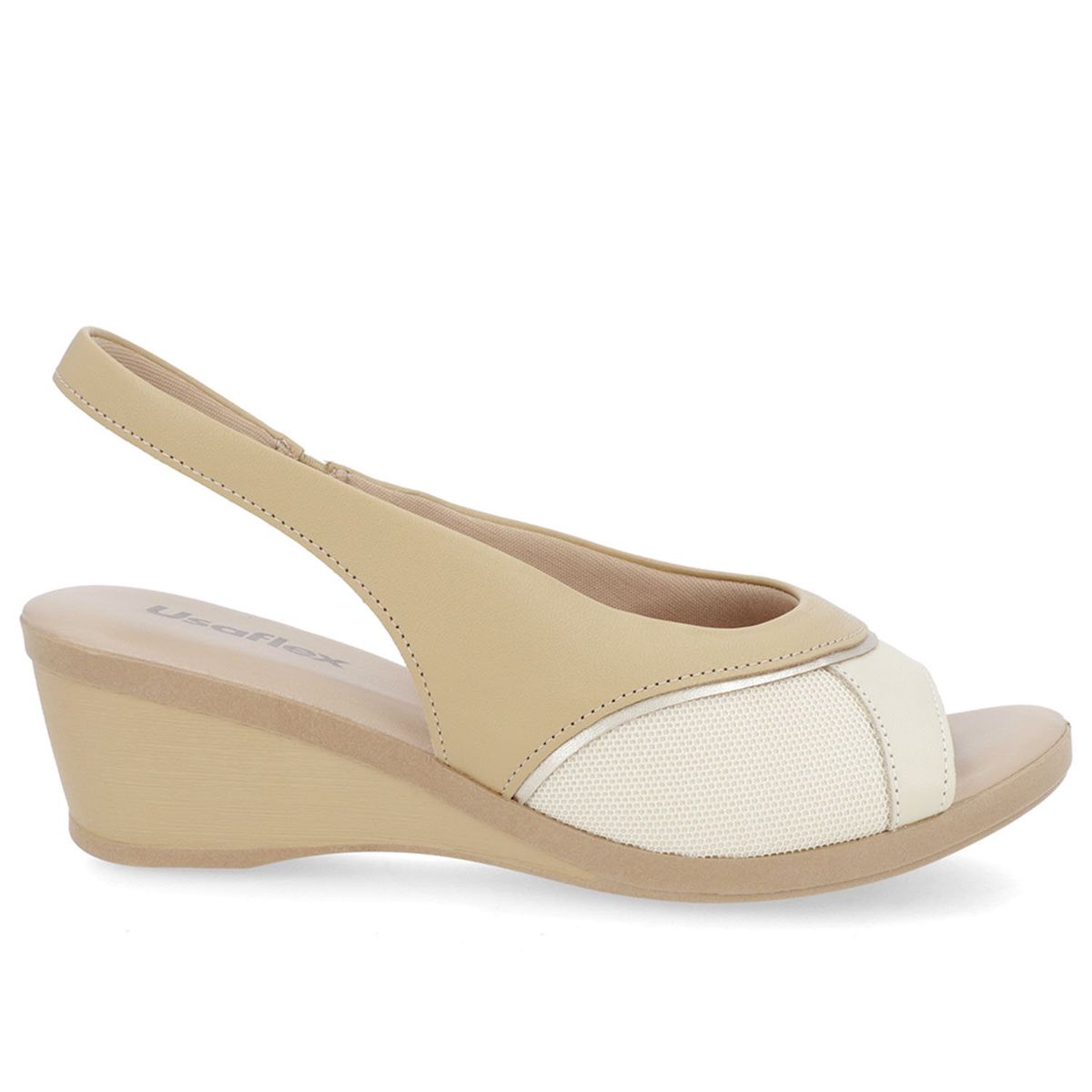 USAFLEX - Sandalia Mujer Cuero Café Usaflex