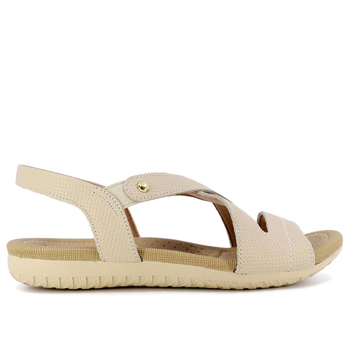 USAFLEX - Sandalia Mujer Cuero Beige Usaflex